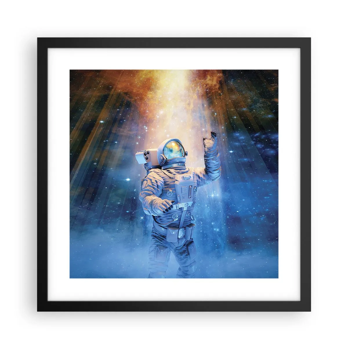 Affisch i svart ram - Äntligen i målet - 40x40 cm