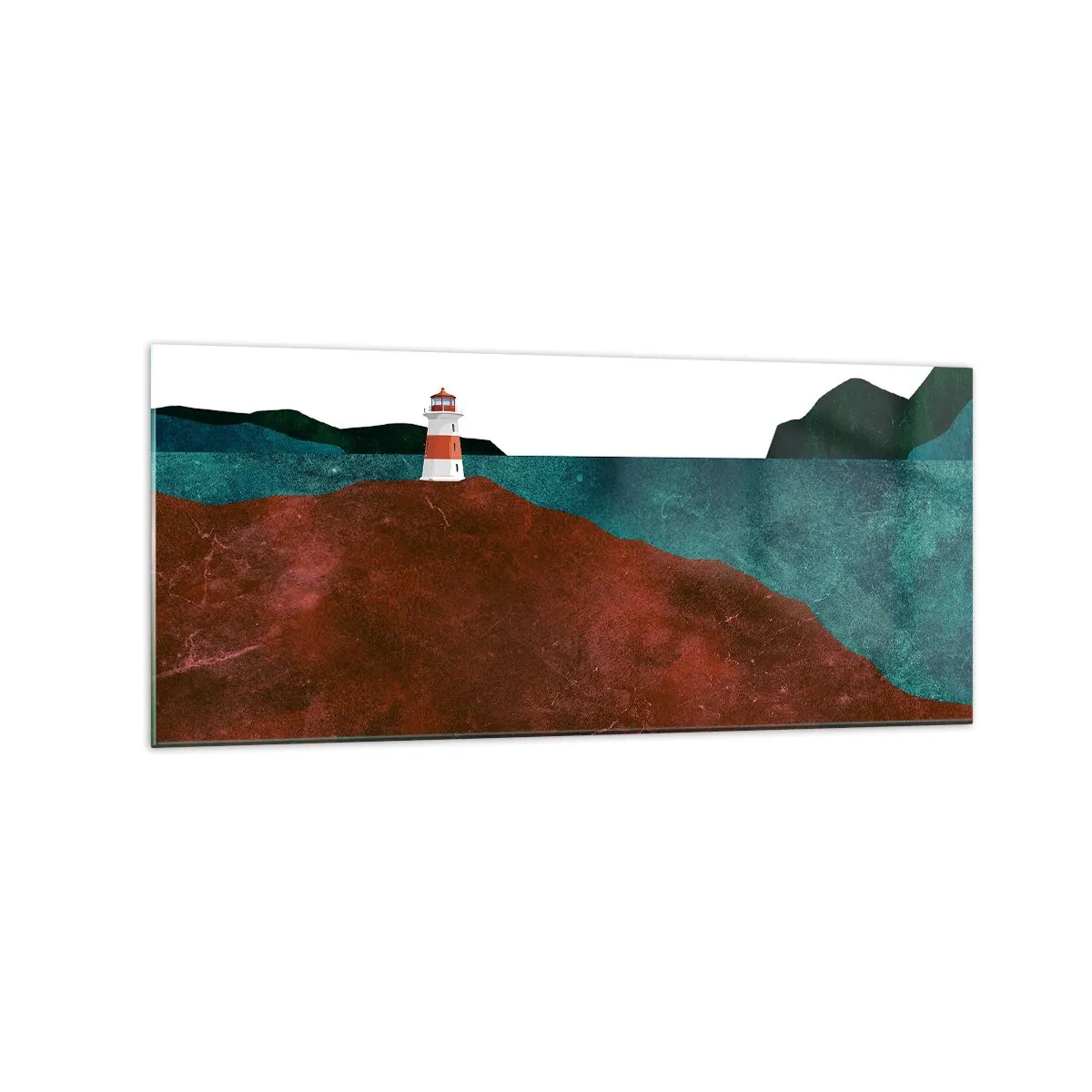 Glastavla - Bild på glas - Med blicken riktad mot havet - 120x50 cm