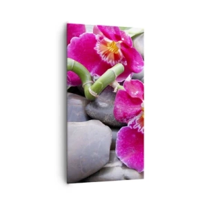 Canvastavla - Bild på duk - Kyla och glöd - 65x120 cm