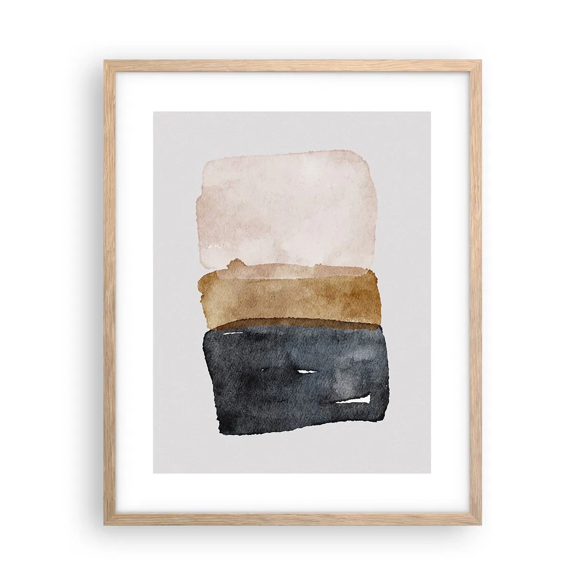 Affisch i ram av ljusek - Komposition av jordens färger - 40x50 cm