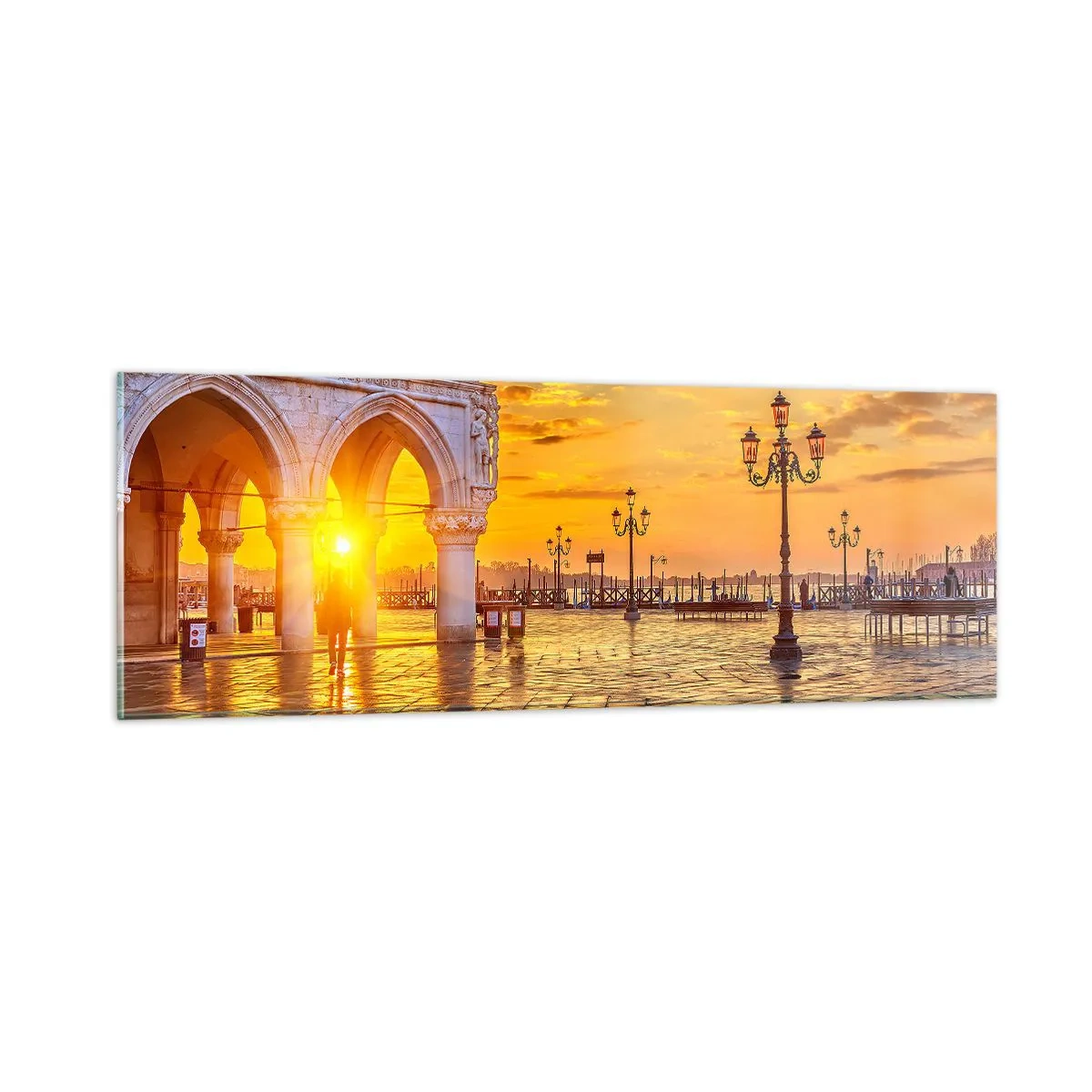 Glastavla - Bild på glas - Var är alla? - 90x30 cm