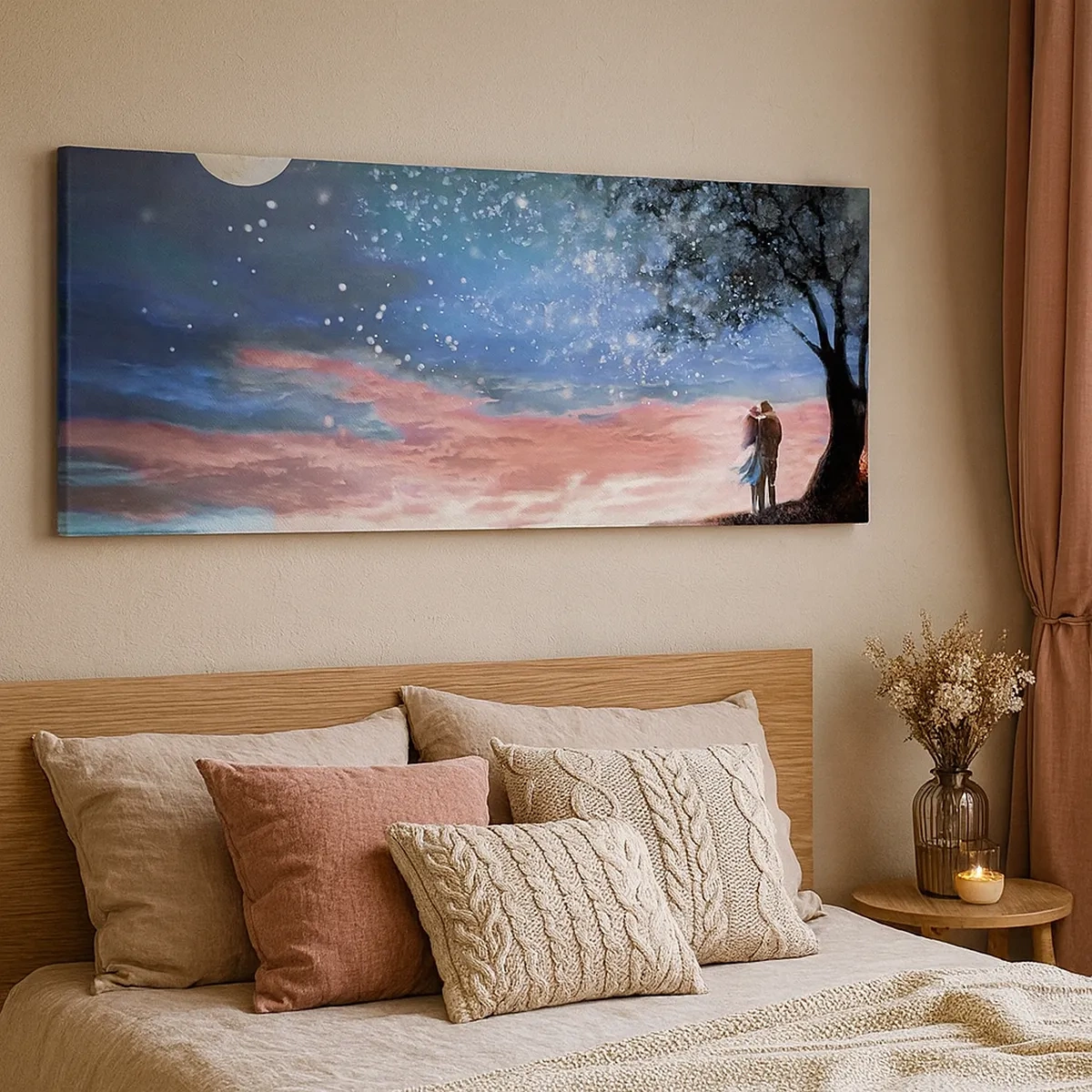 Canvastavla - Bild på duk - Stjärnig spektakel - 30x30 cm