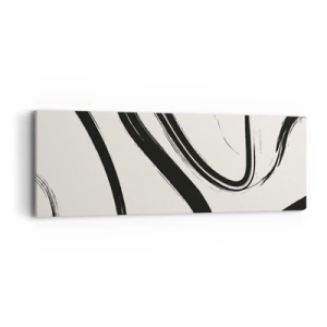 Canvastavla - Bild på duk - Svart och vit elegans - 90x30 cm