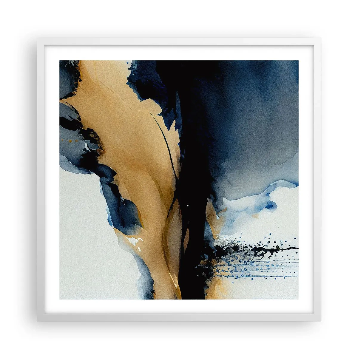 Affisch i vit ram - Bakom ridån - 60x60 cm