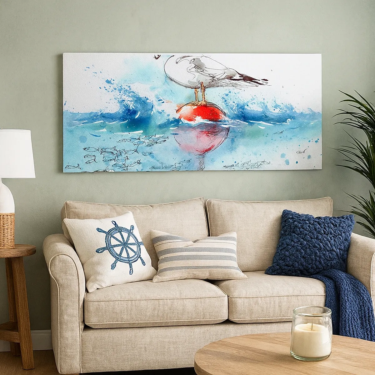 Canvastavla - Bild på duk - Framgångsrik fångst - 30x30 cm