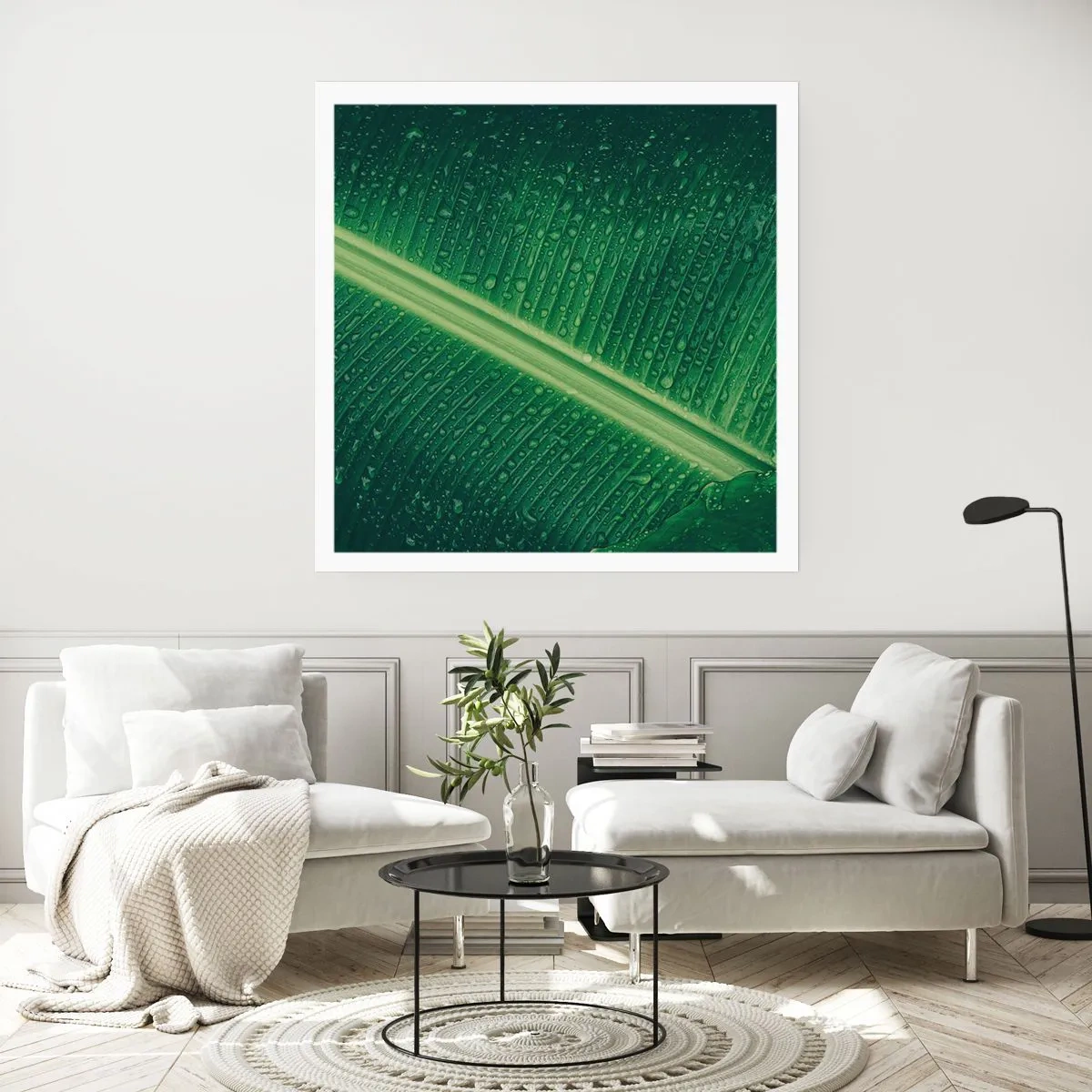 Affisch - Grönskans struktur - 40x40 cm