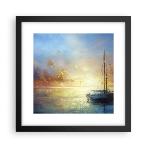 Affisch i svart ram - I guldviken - 30x30 cm