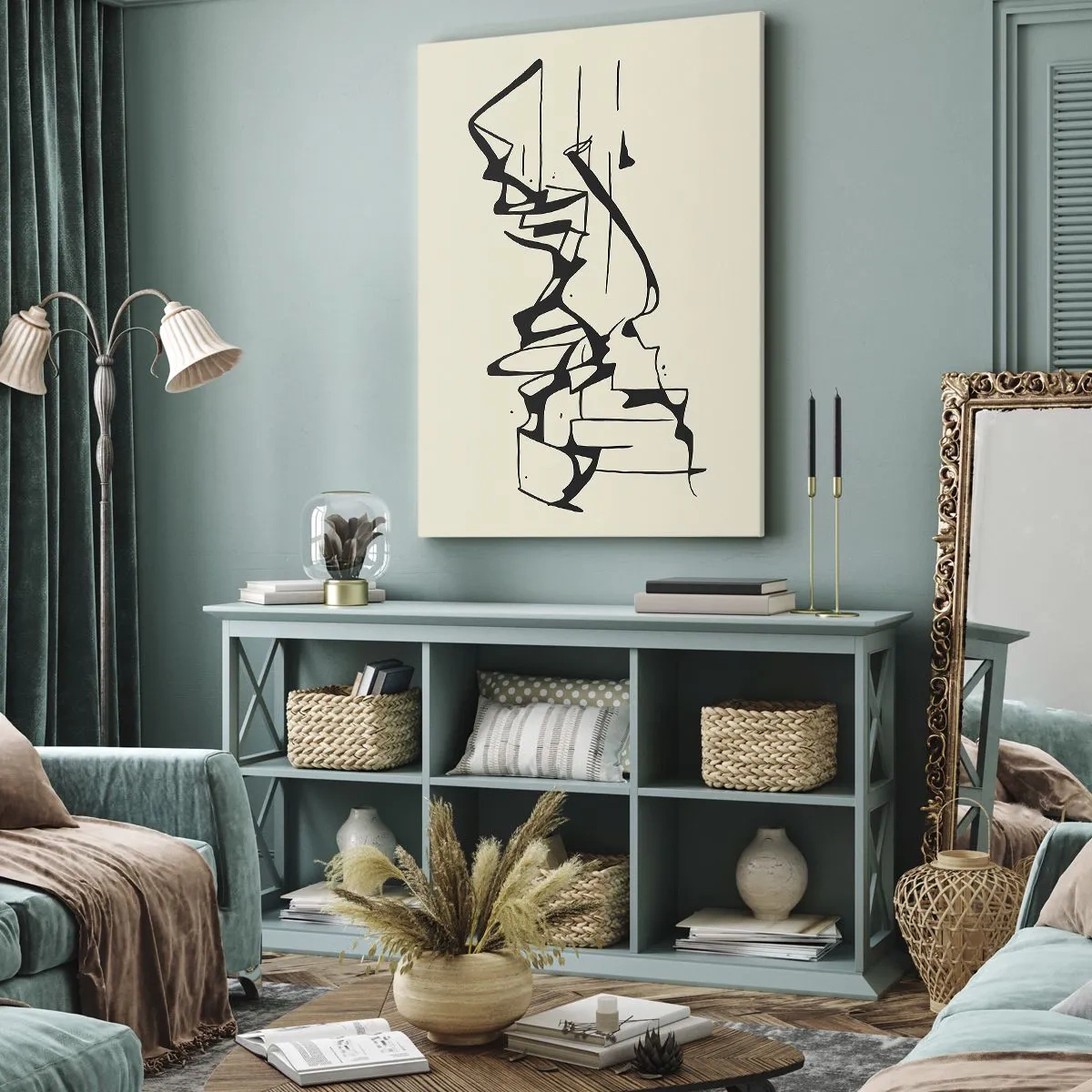 Canvastavla - Bild på duk - Kanske ett landskap - 45x80 cm