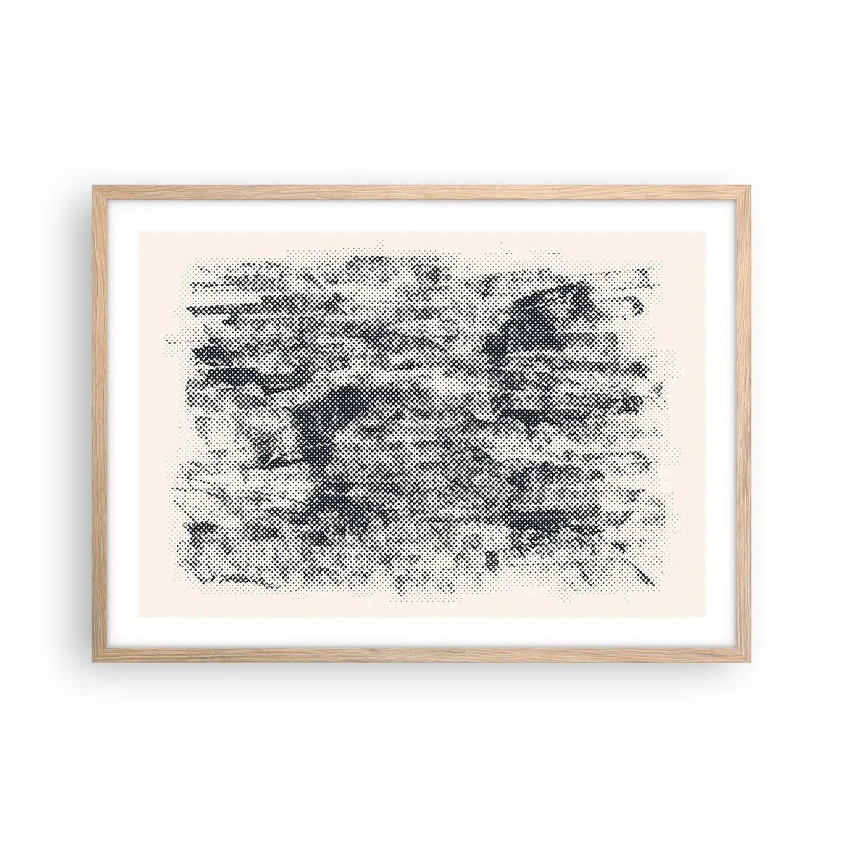 Affisch i ram av ljusek - Dimmig komposition - 70x50 cm