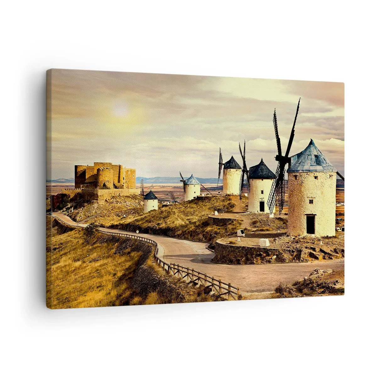 Canvastavla - Bild på duk - Don Quixote kommer snart - 70x50 cm