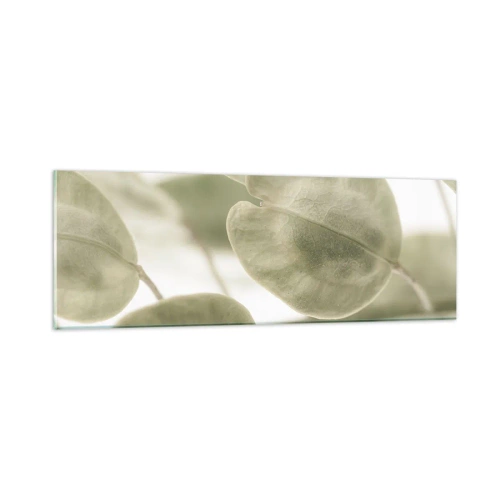 Glastavla - Bild på glas - I början fanns det löv... - 90x30 cm