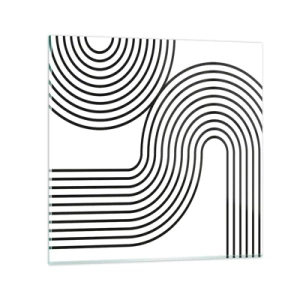 Glastavla - Bild på glas - På en kurva - 30x30 cm