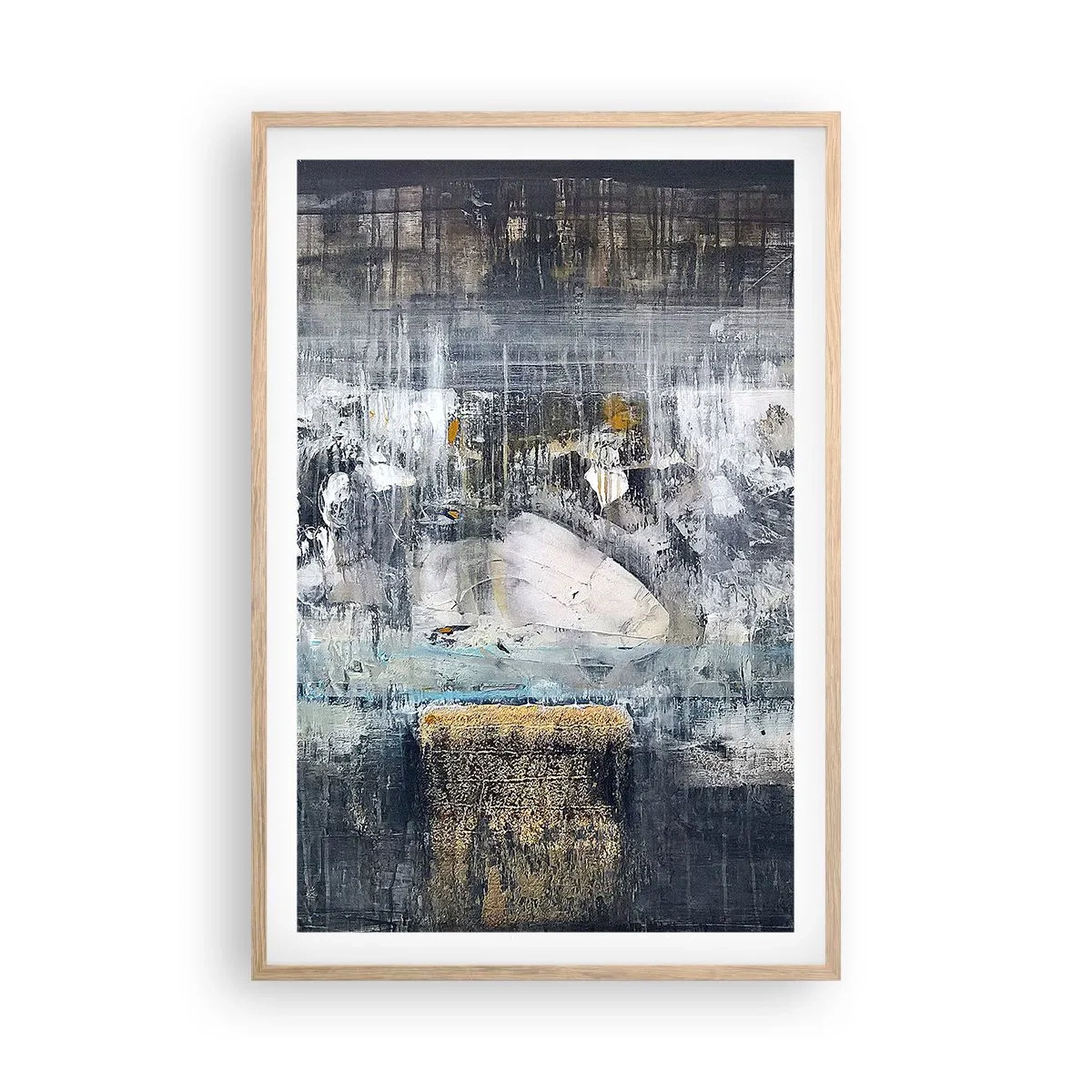 Affisch i ram av ljusek - På is och klumpar - 61x91 cm