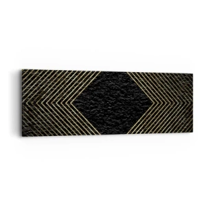 Canvastavla - Bild på duk - Geometri i glamourstil - 90x30 cm