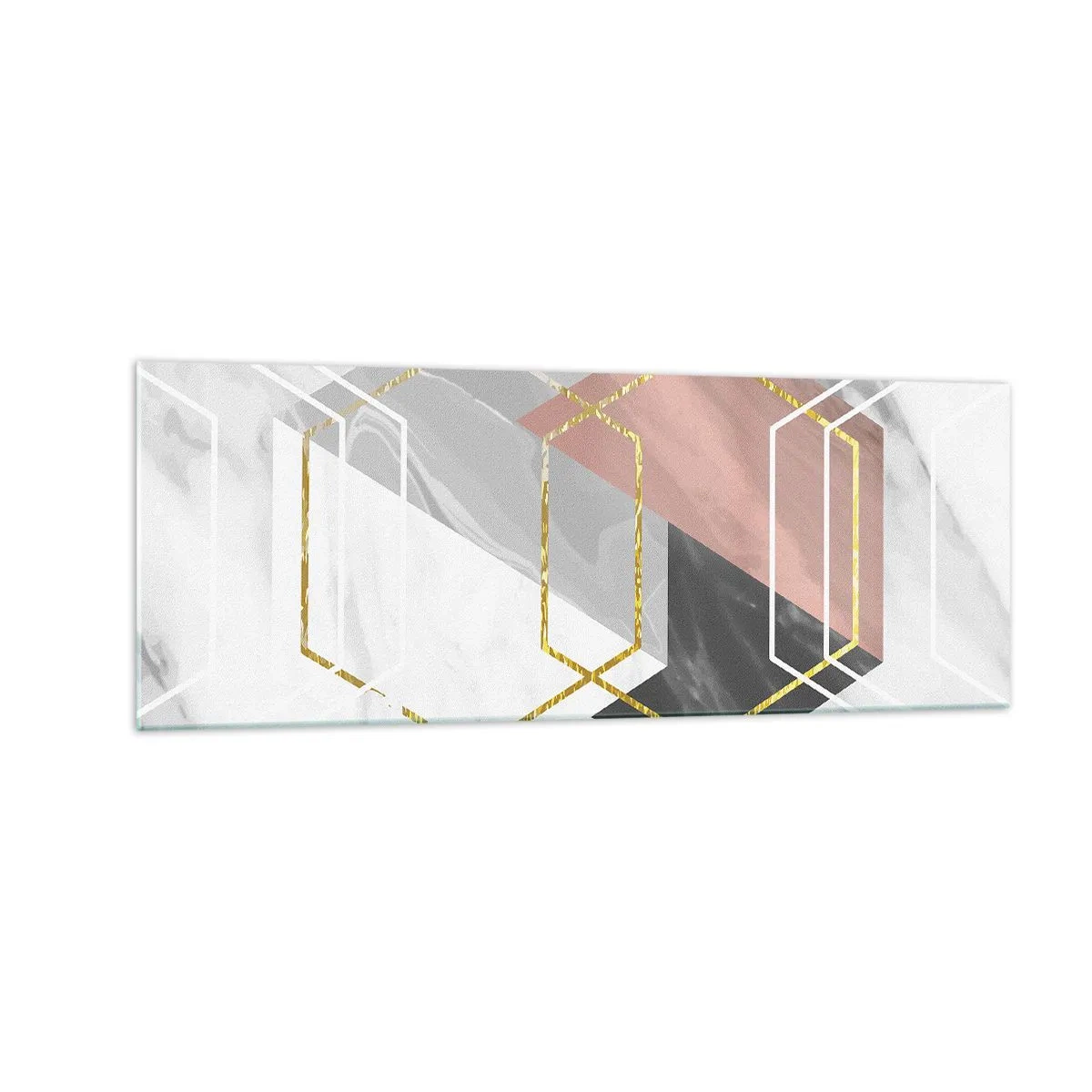 Glastavla - Bild på glas - Kedjekomposition - 140x50 cm