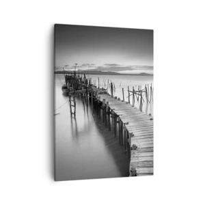 Canvastavla - Bild på duk - Den glömda strandens ro - 50x70 cm