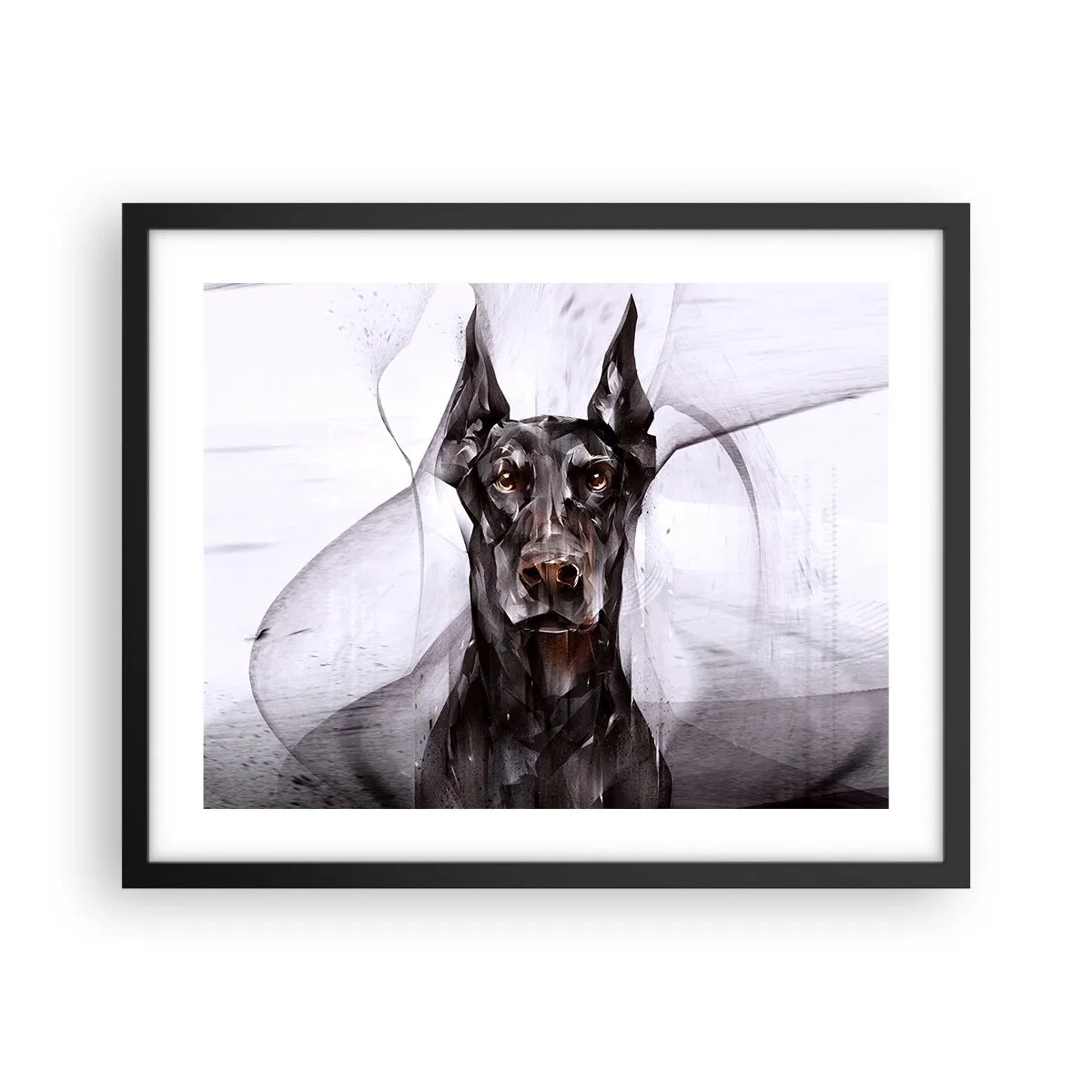 Affisch i svart ram - Rasren - 50x40 cm