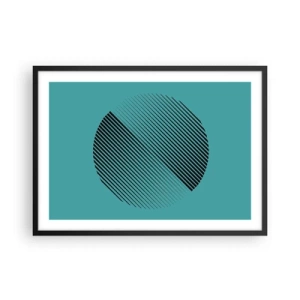 Affisch i svart ram - Cirkeln - en geometrisk variation - 70x50 cm