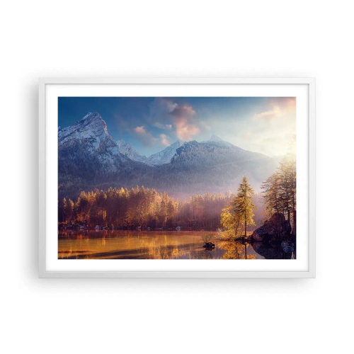 Affisch i vit ram - I berg och dalar - 70x50 cm