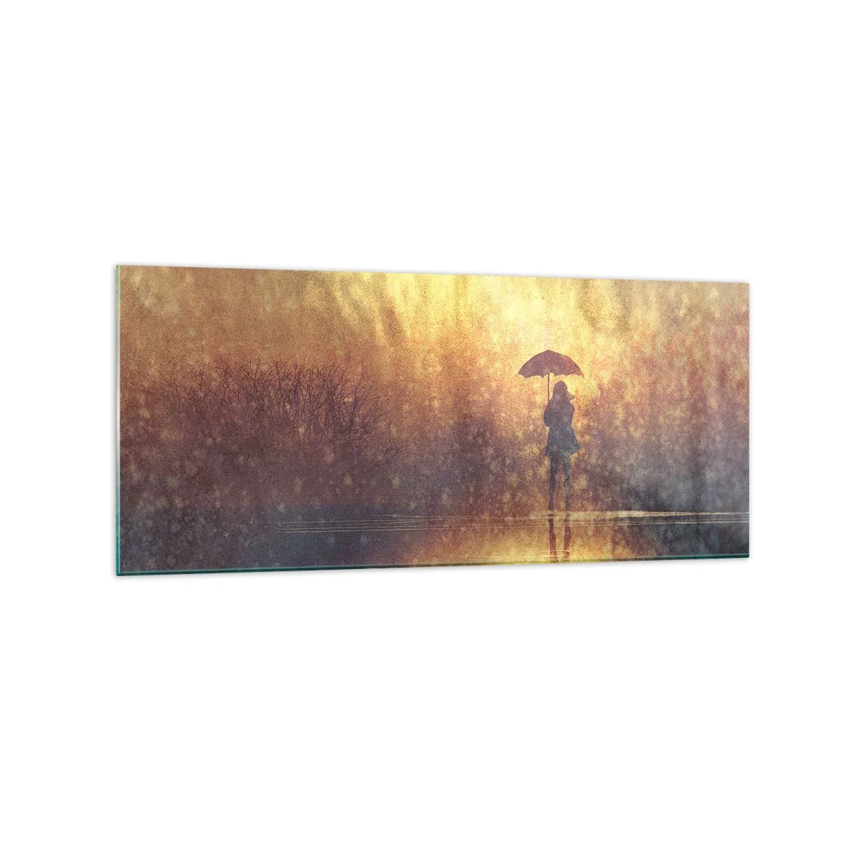 Glastavla - Bild på glas - Jag känner att någon tittar på mig - 120x50 cm