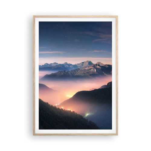 Affisch i ram av ljusek - Ljus i dalarna - 70x100 cm