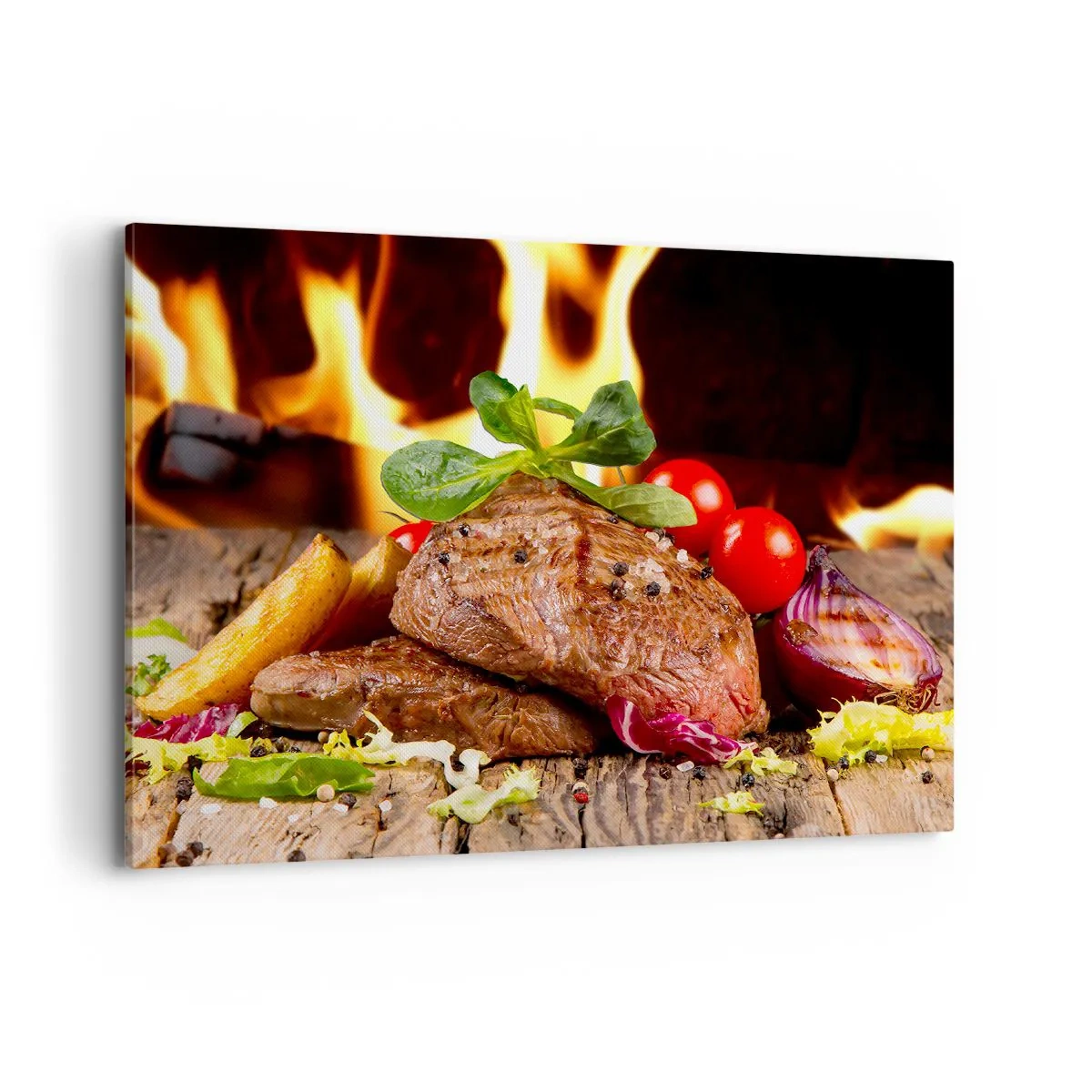 Canvastavla - Bild på duk - Framtrollad med glöd - 100x70 cm