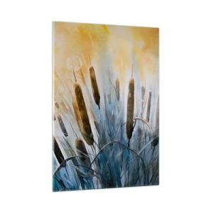 Glastavla - Bild på glas - Vattnets kyla, solens hetta - 50x70 cm