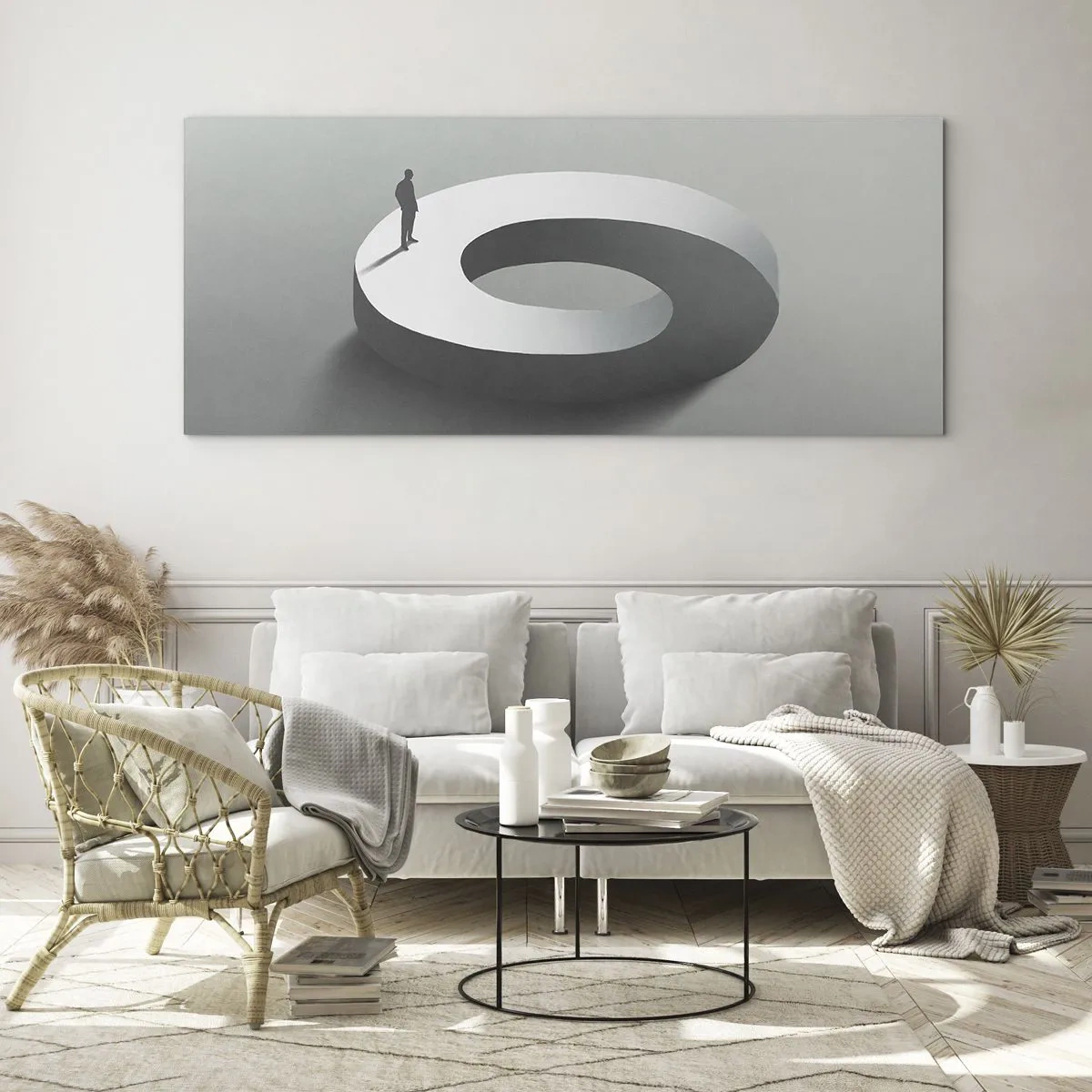 Glastavla - Bild på glas - Och försök att vara klok - 140x50 cm