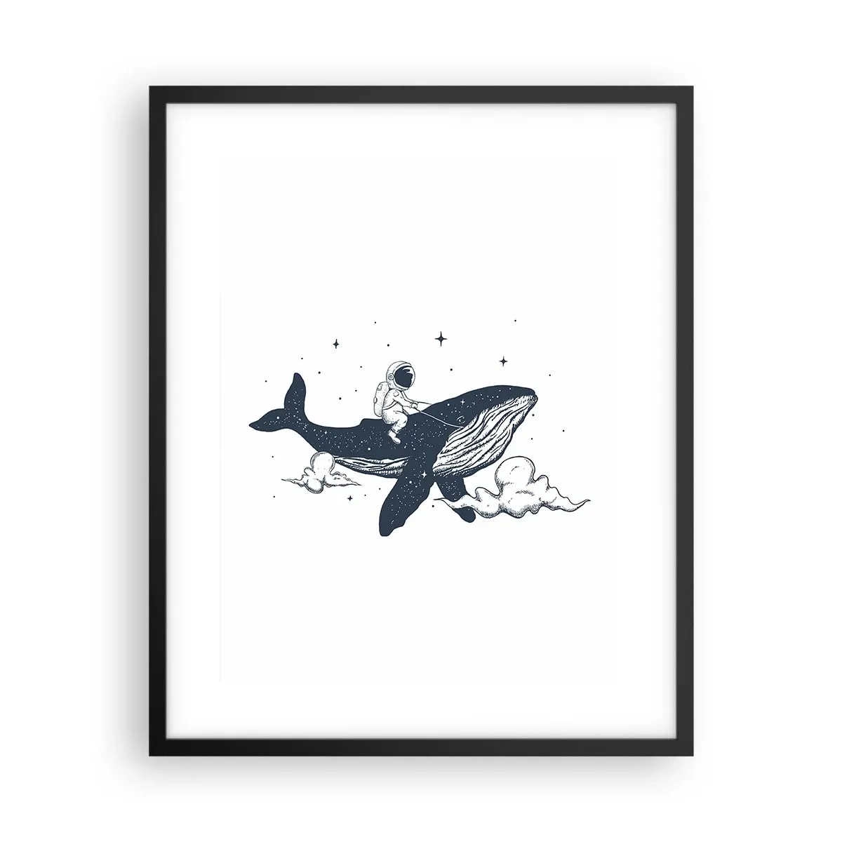 Affisch i svart ram - Rymdäventyr - 40x50 cm