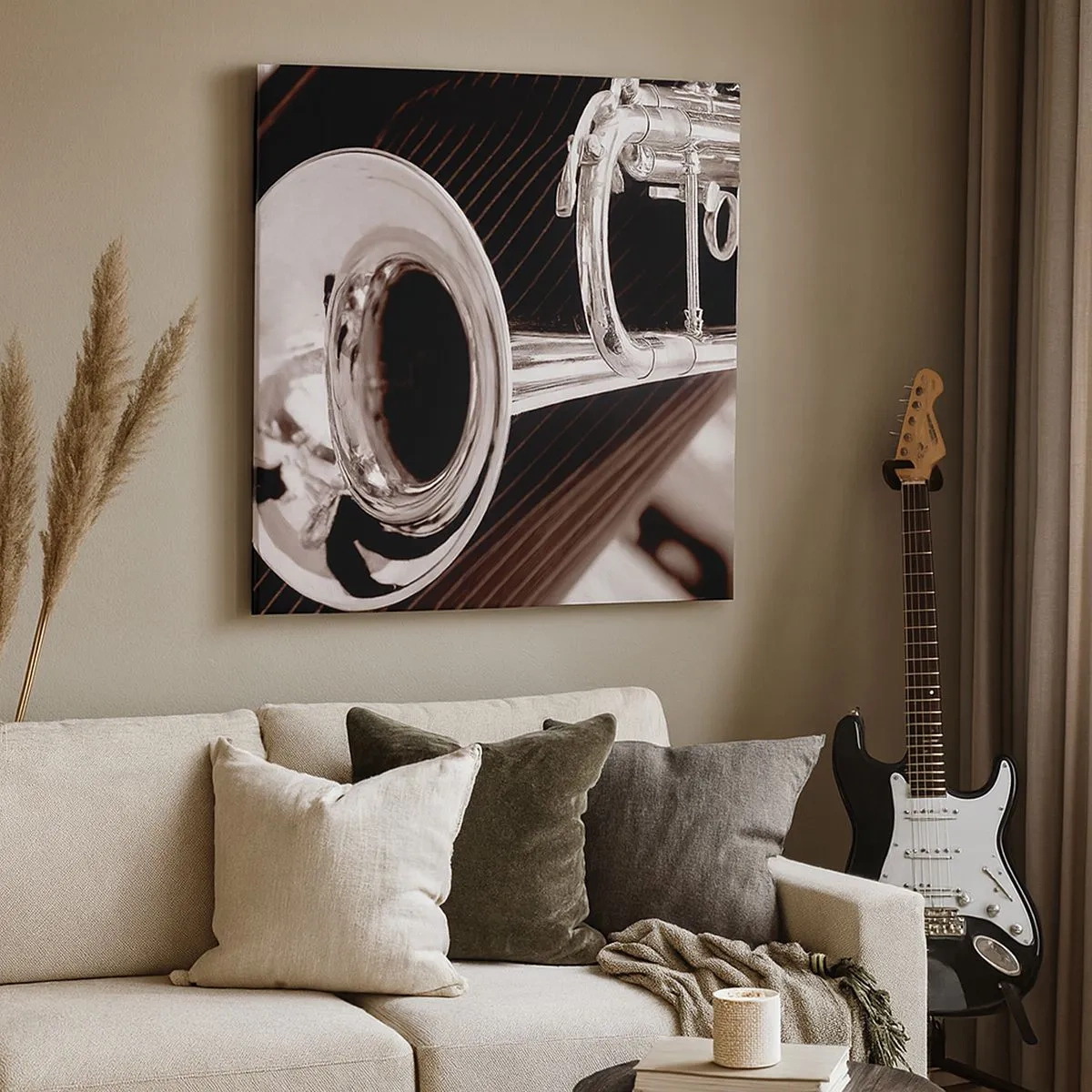 Canvastavla - Bild på duk - Musikresa till 30-talet - 30x30 cm