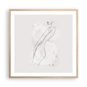 Affisch i ram av ljusek - Blicken går vilse - 60x60 cm