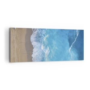 Canvastavla - Bild på duk - Blå styrka - 100x40 cm