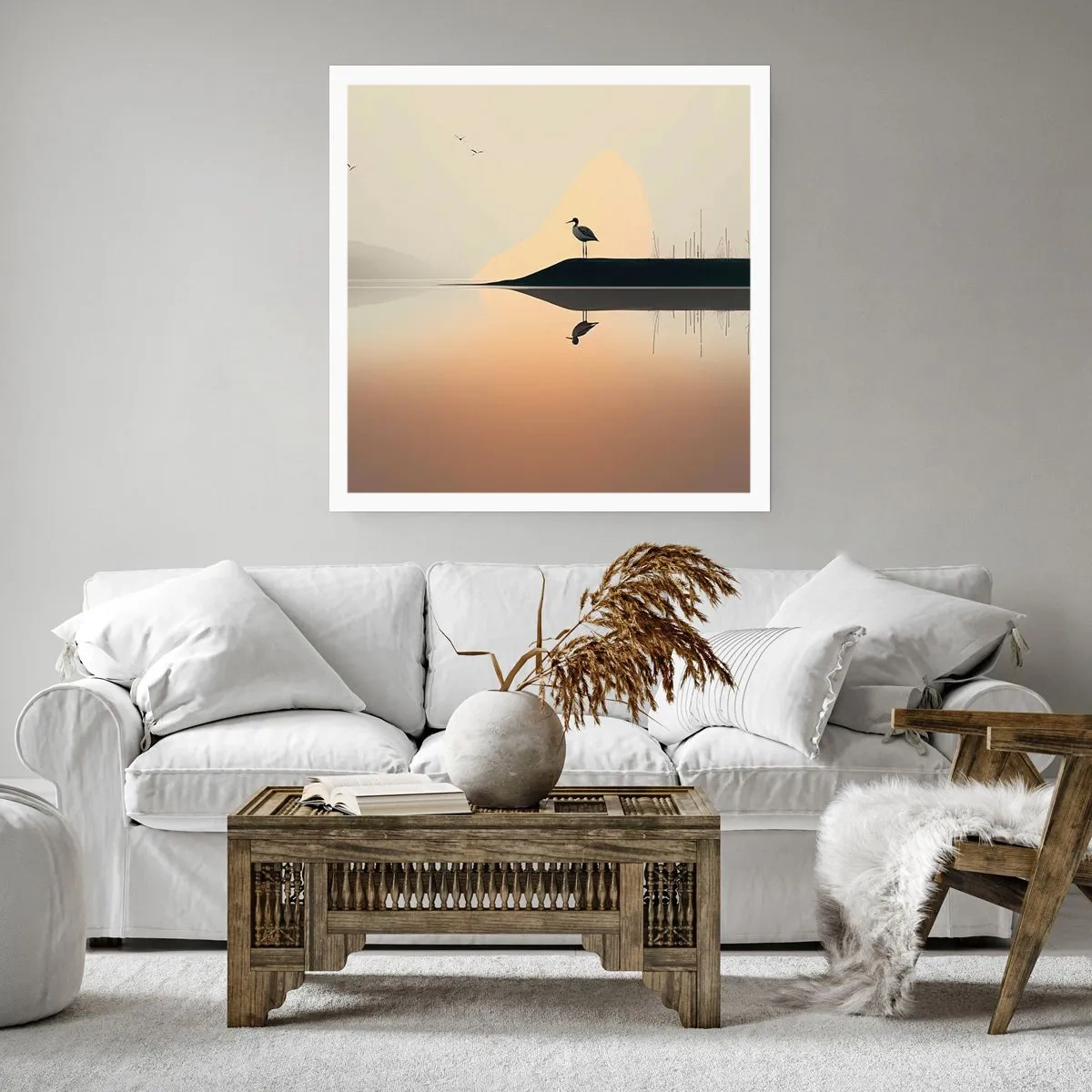 Affisch - Herre på sjön - 30x30 cm