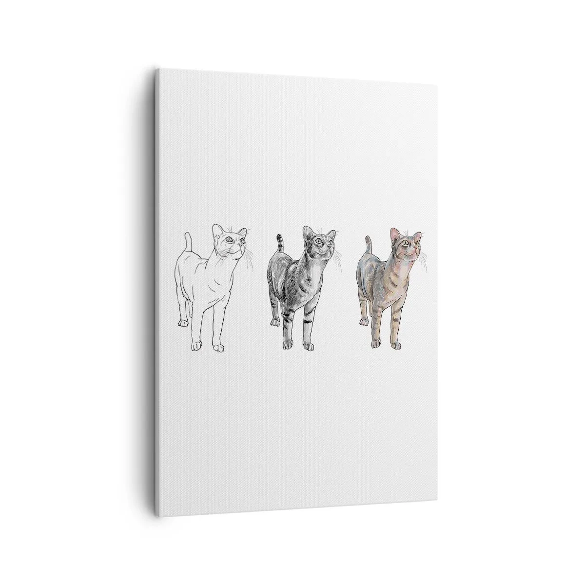 Canvastavla - Bild på duk - Teckningslektion - 50x70 cm