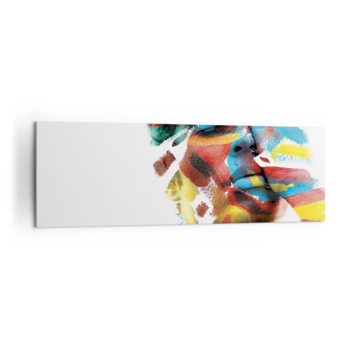 Canvastavla - Bild på duk - Färgrik personlighet - 160x50 cm