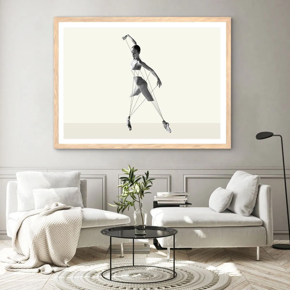 Affisch i ram av ljusek - I världens teater - 100x70 cm