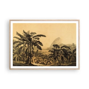 Affisch i ram av ljusek - I kolonial stämning - 100x70 cm