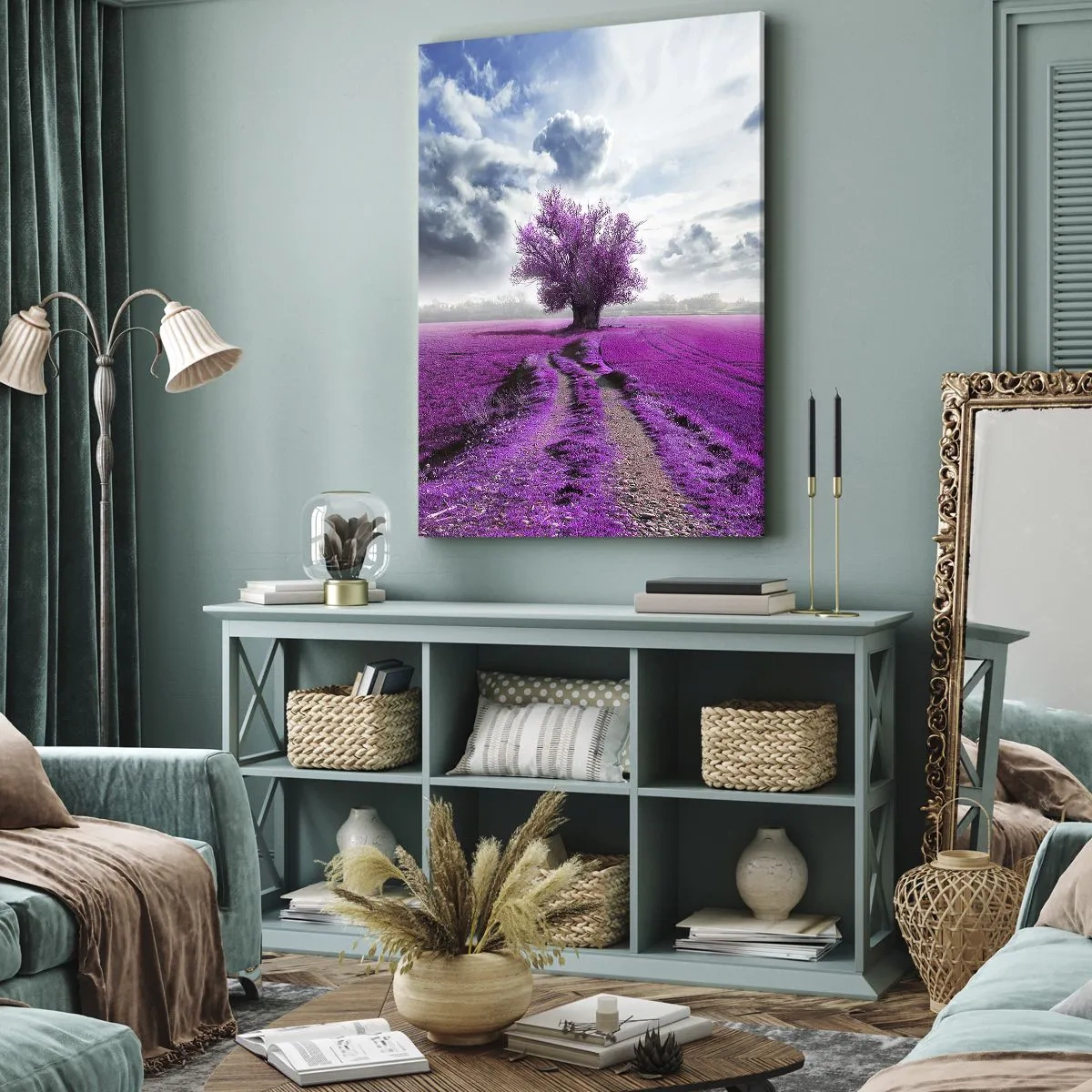Canvastavla - Bild på duk - Ljunghed - 50x70 cm