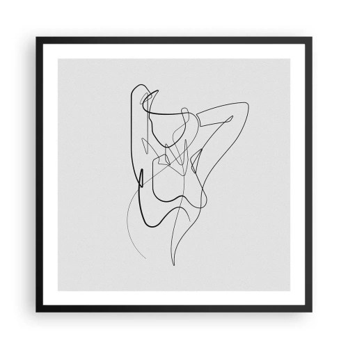 Affisch i svart ram - Hurdan du är... - 60x60 cm