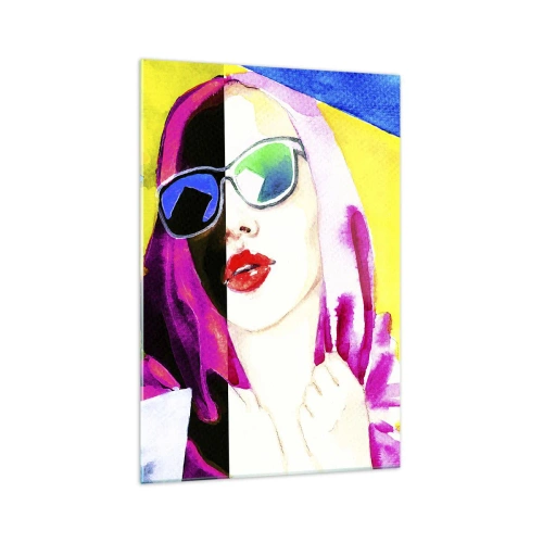 Glastavla - Bild på glas - Jag är varken vit eller svart - 70x100 cm