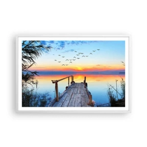 Affisch i vit ram - Dags att vända hem... - 91x61 cm