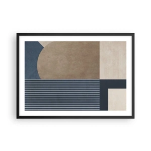 Affisch i svart ram - Komposition av enkelhet och rundhet - 70x50 cm