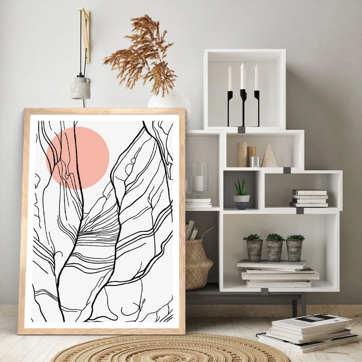 Affisch i ram av ljusek - I grenarnas nät - 61x91 cm
