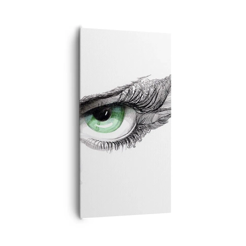 Canvastavla - Bild på duk - Vacker och redo för attack - 65x120 cm