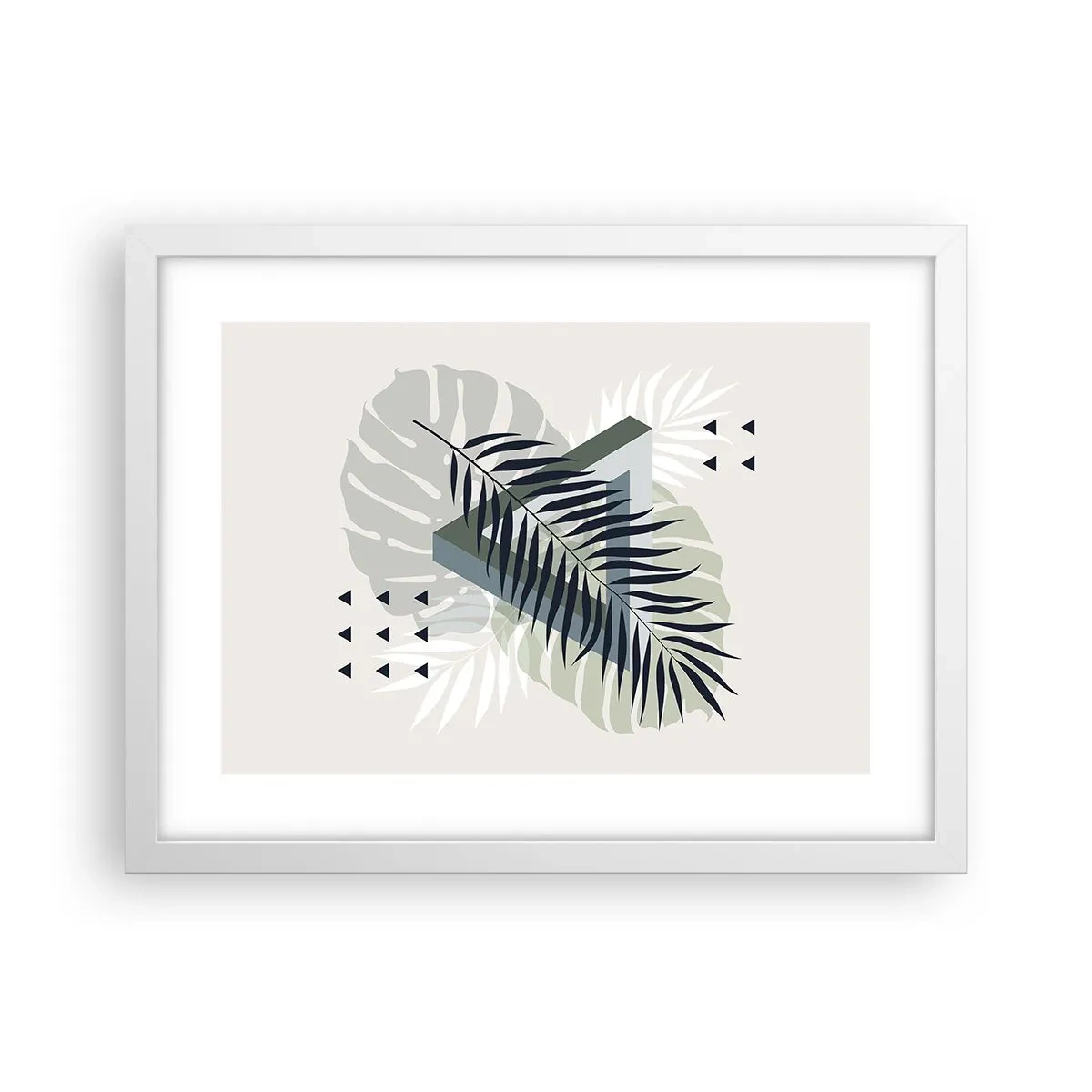 Affisch i vit ram - Natur och geometri – två ordningar? - 40x30 cm
