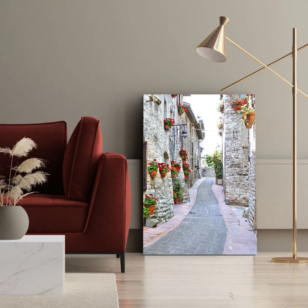 Canvastavla - Bild på duk - Italiensk stämning - 50x70 cm