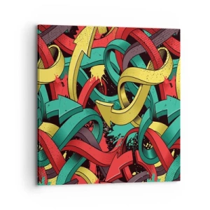 Canvastavla - Bild på duk - Vilken väg till målet? - 70x70 cm