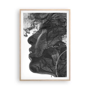 Affisch i ram av ljusek - Tilltrasslad i drömmarna - 70x100 cm