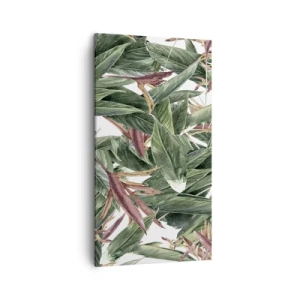 Canvastavla - Bild på duk - Smaragd-lila växter - 45x80 cm