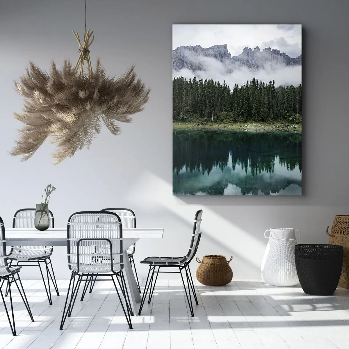 Canvastavla - Bild på duk - Tyst, tyst, väck inte sovande vatten... - 50x70 cm